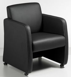 Clubfauteuil zwart leatherlook